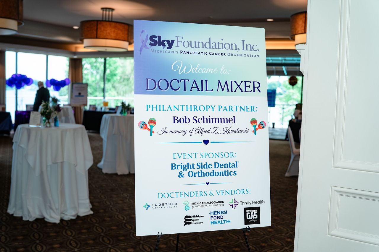 The 2026 Doctail Mixer welcome sign
