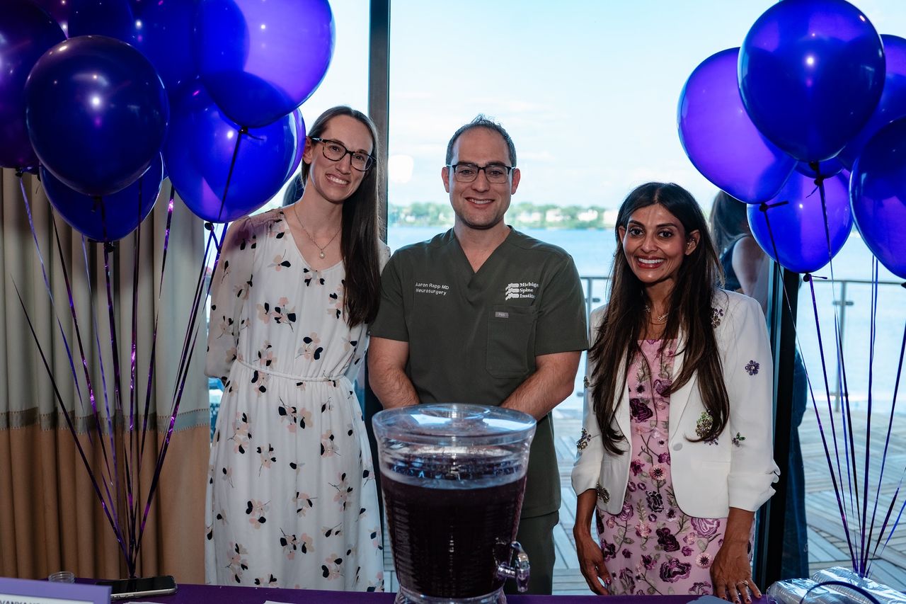 A Doctender team with their drink