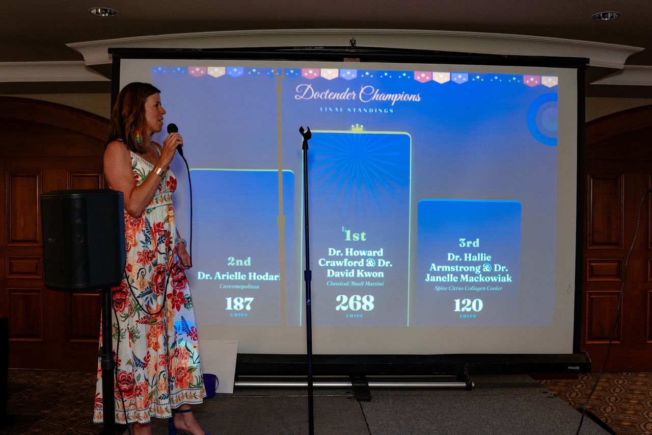 The Doctender Champions results on screen
