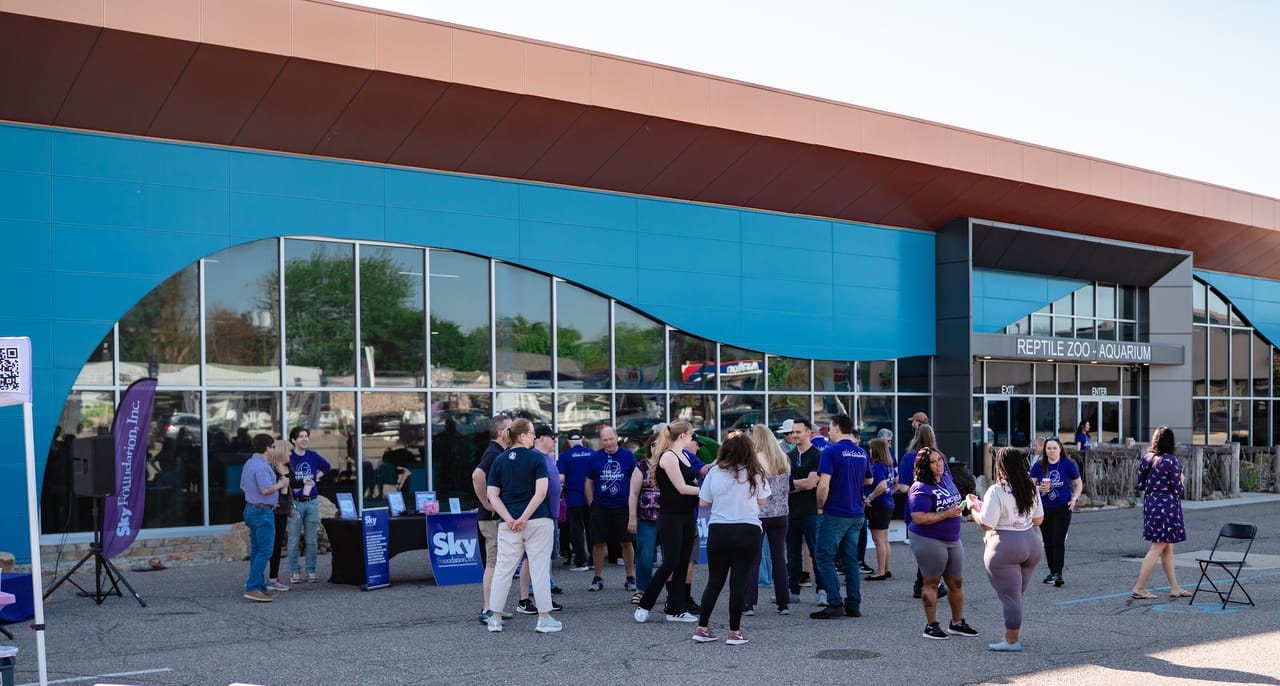 Movers gathering outside LegaSea Aquarium