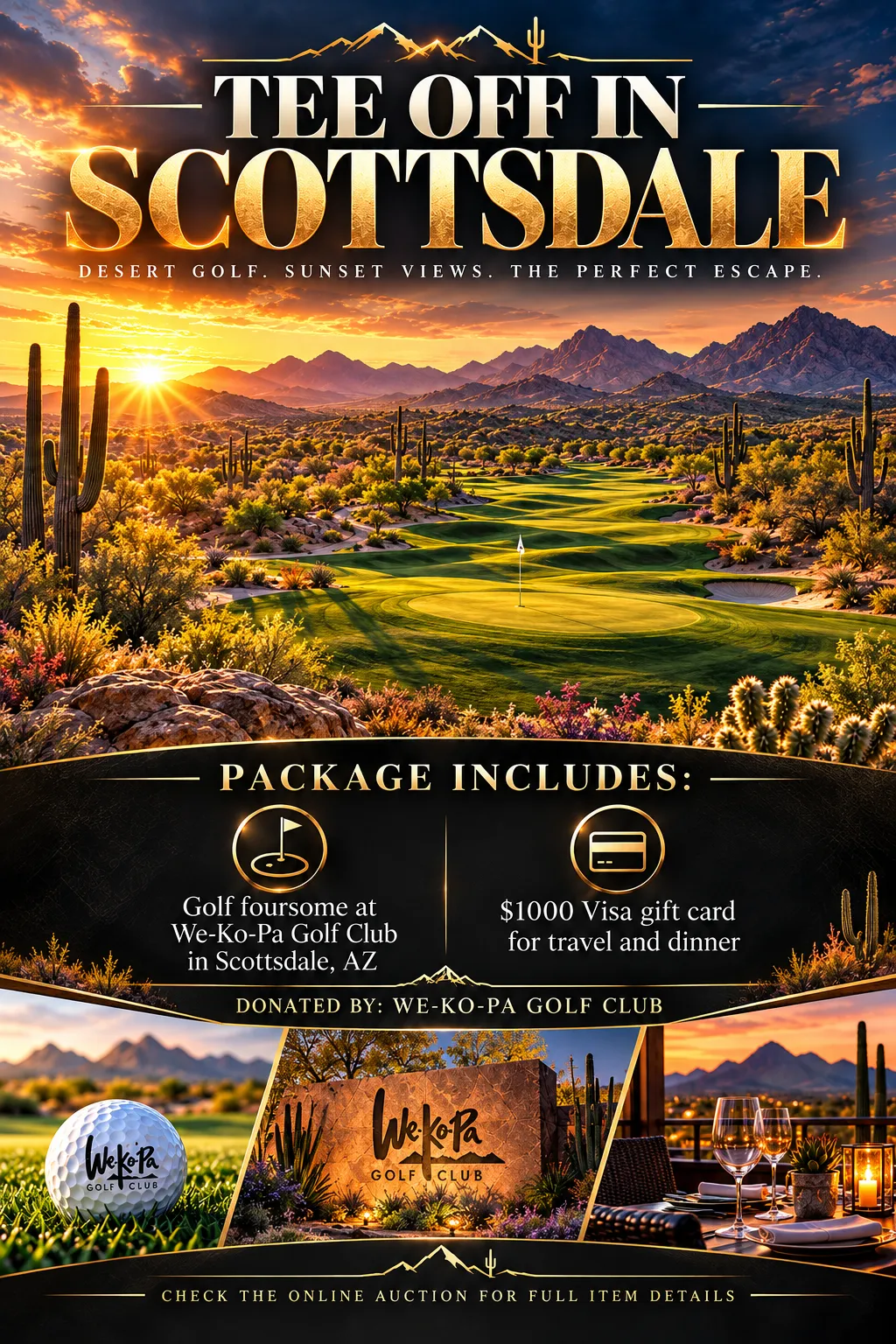 Tee Off in Scottsdale auction poster